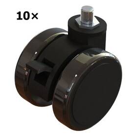 Kolieska Next Level Racing Lockable Castor Wheels, 10ks čierna


