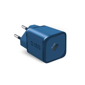 Nabíjačka do siete SBS NanoTube USB-C, GaN, 20 W, PD modrá

