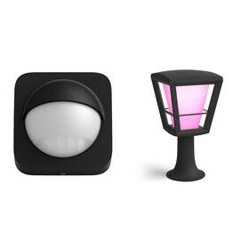 Svietidlo vonkajšie Philips Econic White and Color Ambiance, sloupek - černé + Detektor pohybuOutdoor (8719514342262) černé čierne

