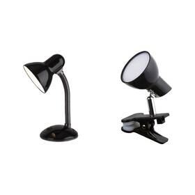Stolná lampička Rabalux Dylan 4169 + LED Noah 1478 s klipem - černá 

