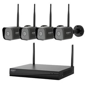 Kamerový systém iGET HOME Wi-Fi NVR N4C4 - Wi-Fi rekordér + 4x kamera čierna farba
