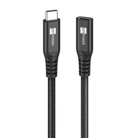 Kábel ERPOWER Extender USB-C/USB-C, 2m čierny


