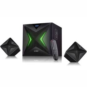 Reproduktory Fenda F&D F550X 2.1, bluetooth, rádio, USB, SD, diaľkové ovládanie čierna farba
