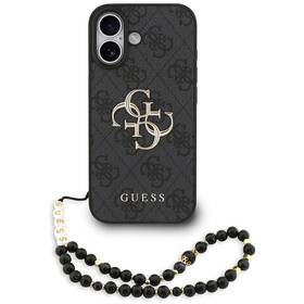 Kryt na mobil Guess PU 4G Metal Logo Strap na Apple iPhone 17 čierny

