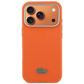 Kryt na mobil Lacoste PVC Petit Pique Semi Wrap MagSafe na Apple iPhone 17 Pro Max oranžový

