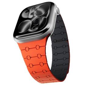 Remienok Epico Magnetic+ Silicone na Apple Watch SE (44mm)/Series 1-9 (42/44/45mm) 10-11 (46mm)/Ultra (49mm) oranžový

