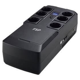 Záložný zdroj FSP NanoFit 800, 800VA/480W, 2xUSB power, LCD, RJ45, offline čierny

