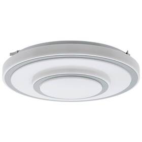 LED stropné svietidlo Eglo Pedroza, okrúhle strieborné/biele

