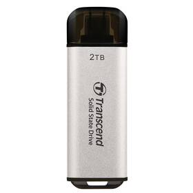 SSD externý Transcend ESD300S 2TB, USB-C strieborný

