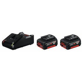  Set batérie a nabíjačky Bosch Professional GBA 18V 4.0Ah (2ks) + GAL 18V-40