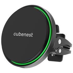 Držiak na mobil Cubenest Magnetic Wireless S1C0, do mriežky čierna farba

