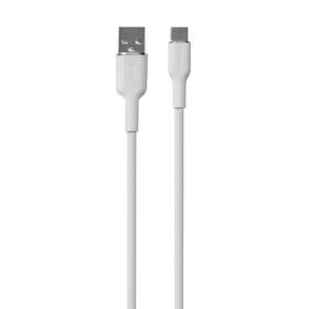 Kábel Puro Soft USB-C/USB-A 60 W, 1,5 m biely

