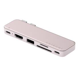 USB Hub Satechi USB-C Snap Hub (1x HDMI, 1x USB-C, 1x USB-A 3.0, 1x USB-C PD, 1x microSD/SD) ružový

