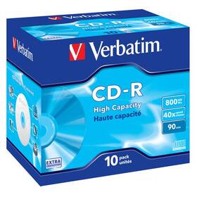 Disk Verbatim CD-R DL 800MB/90min, 40x, jewel box, 10ks 
