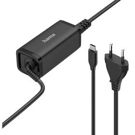 Sieťový adaptér Hama USB-C GaN, Power Delivery 65 W čierny

