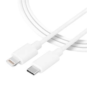 Kábel Tactical Smooth Thread USB-C/Lightning, 0,3 m biely

