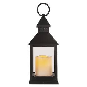 LED dekorácie EMOS lampáš antik čierna blikajúci, 3x AAA, vnútorný, vintage, časovač 

