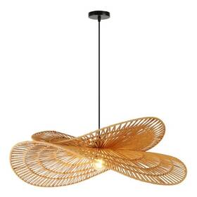 Závesné svietidlo IMMAX BOHO MARIPOSA, D80cm, E27, prírodná juta čierne/hnedé

