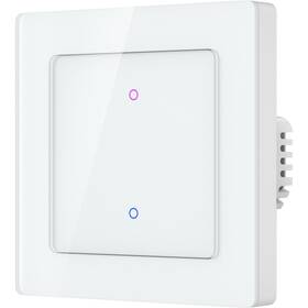 Vypínač IMMAX NEO SMART Nexa 2-tlačítkový, Zigbee 3.0, 230V, TUYA biely

