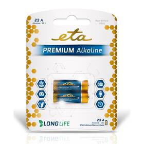 Batéria alkalická ETA ALKALINE 23A, blister 2ks 

