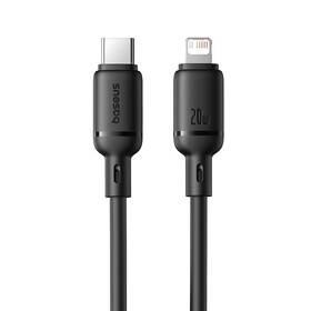 Kábel Baseus Silky USB-C/Lightning, 20W, 1m čierny


