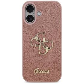 Kryt na mobil Guess PU Fixed Glitter 4G Metal Logo na Apple iPhone 17 ružový

