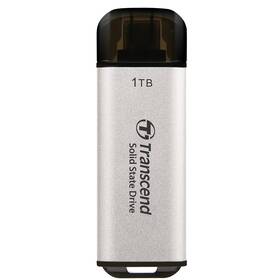 SSD externý Transcend ESD300S 1TB, USB-C strieborný

