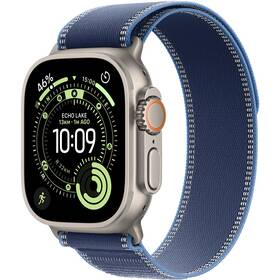 Inteligentné hodinky Apple GPS + Cellular 49mm prírodný titán - modrý / jasne modrý trailový ťah - S/M 

