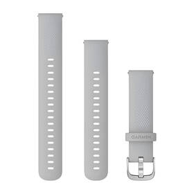  Remienok Garmin Quick Release 18 mm, silikónový šedý, strieborná pracka