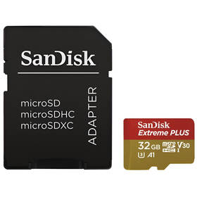 Pamäťová karta SANDISK 32GB UHS-I U3 (95R/90W) + adaptér čierna

