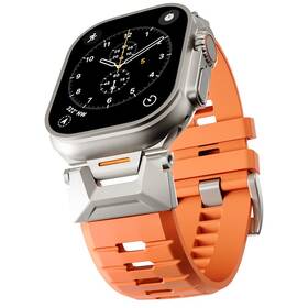 Remienok Epico FKM Rubber Pro na Apple Watch SE (44mm)/Series 1-9 (42/44/45mm) 10-11 (46mm)/Ultra (49mm) oranžový

