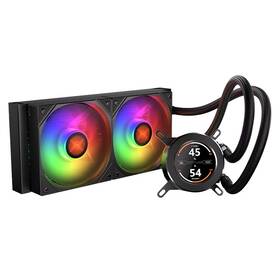 Vodný chladič KRUX HydroGlance 240 ARGB LCD čierny

