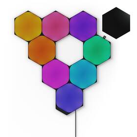 LED svetlo Nanoleaf Shapes Black Hexagons Starter Kit (9 ks) čierne

