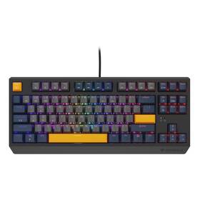 Klávesnica Genesis THOR 230, TKL, RGB, Outemu Panda, US layout, šedo-modrá, čierna 

