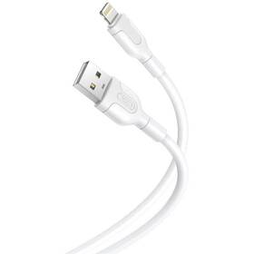 Kábel XO USB/Lightning 2,1A 1m biely

