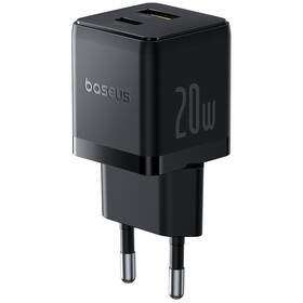 Nabíjačka do siete Baseus Palm 20W 1xUSB-A 1xUSB-C PD QC 3.0 čierna

