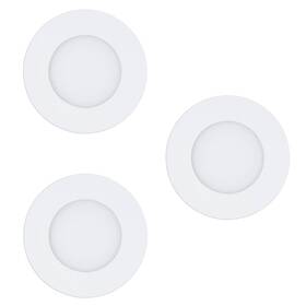 Vstavané svietidlo Eglo Fueva-Z, kruh, 8,5 cm, 3 ks biela farba
