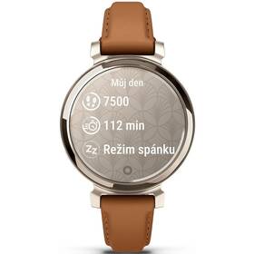 Inteligentné hodinky Garmin Lily 2 Classic - Cream Gold / Tan Leather Band 

