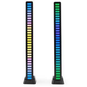 LED svetlo Nedis RGB, herní, 2ks čierne

