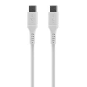 Kábel FIXED Liquid silicone USB-C/USB-C s podporou PD, 60W, 2m biely

