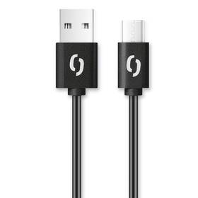 Kábel Aligator Power USB/USB-C, 3A, 1m čierny

