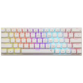Klávesnica White Shark WAKIZASHI 2, Blue Switch, US layout biela


