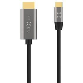 Kábel FIXED USB-C/HDMI 2.0 4K60Hz, 2m čierny/sivý

