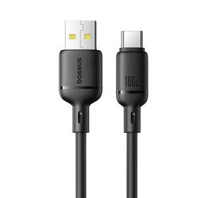 Kábel Baseus Silky USB/USB-C, 100W, 1m čierny

