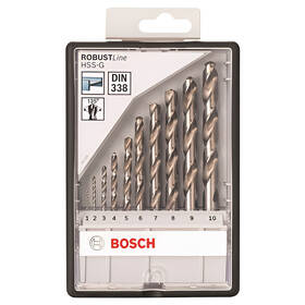 Sada vrtákov Bosch Robust Line HSS-G (10 ks) 

