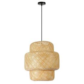 Závesné svietidlo IMMAX BOHO HILO, D50cm, E27, bambus čierne/hnedé

