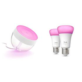 Inteligentná žiarovka Philips Stolní LED lampička Philips Hue Iris Bluetooth - bílá + Chytrá žárovka Philips Hue Bluetooth, E27, 810 lm, White and Color Ambiance (2 ks) 

