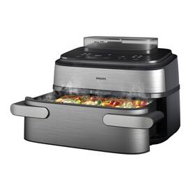Fritéza teplovzdušná Philips s párou 9,5 l NA565/02 čierna/strieborná


