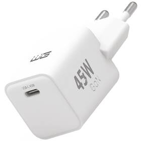 Nabíjačka do siete WG 1xUSB-C, GaN, PD 45W biela

