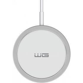 Bezdrôtová nabíjačka WG magnetická, 15W, kompatibilná s MagSafe biela


